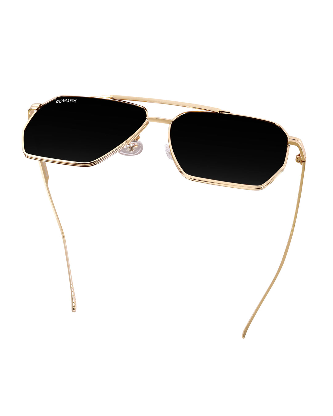 Bottaga Gold Black UV Protected Metal Sunglasses RT060
