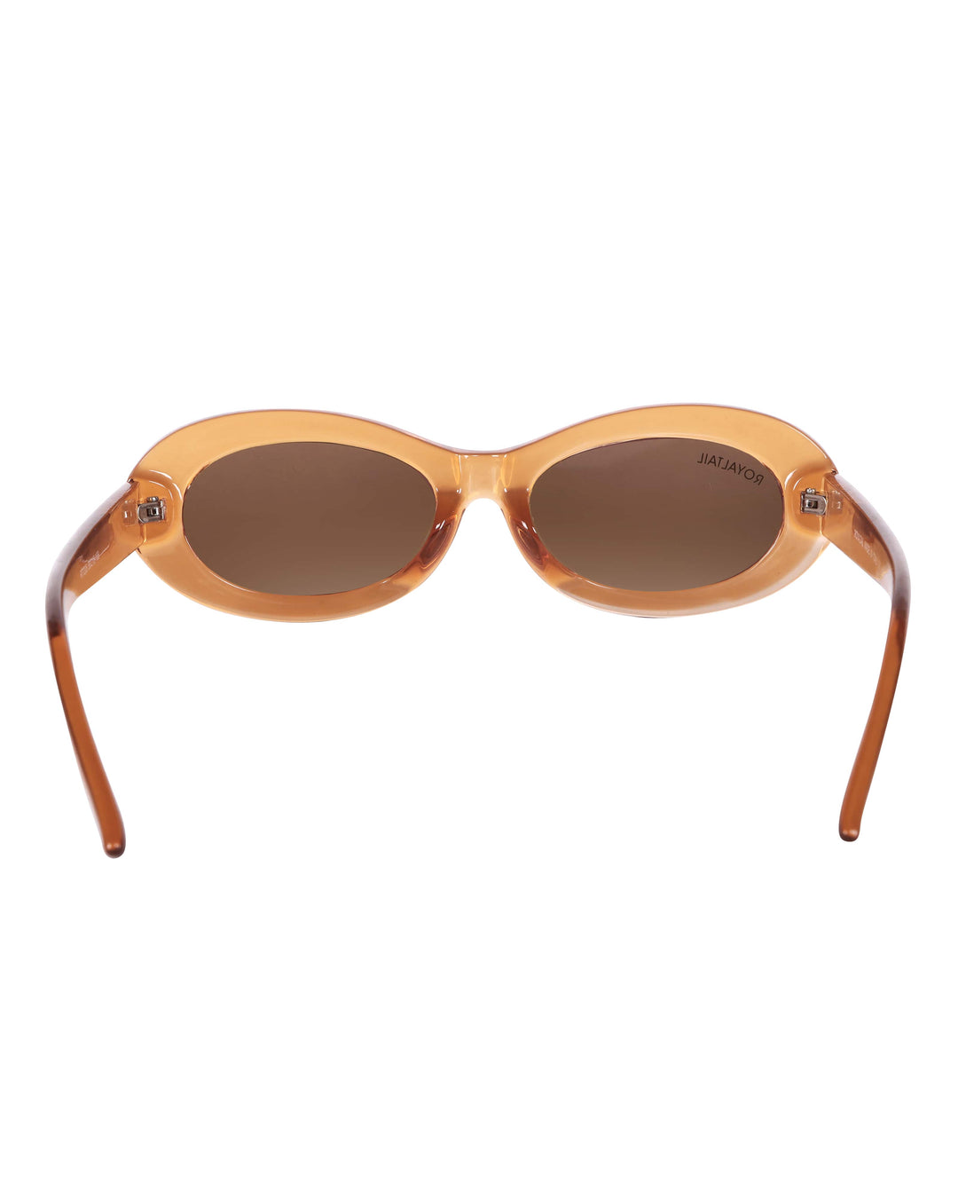 Narrow Oval Retro Brown UV Protected Sunglasses RT063