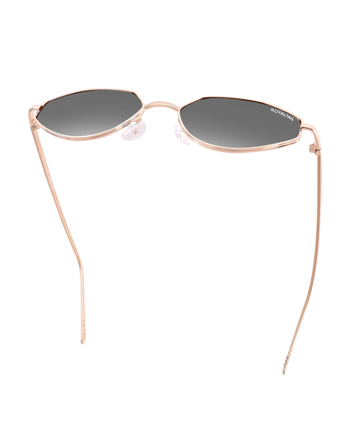 Classic Designer Gold - Grey Tone UV Protected Cat Eyes Sunglasses RT056