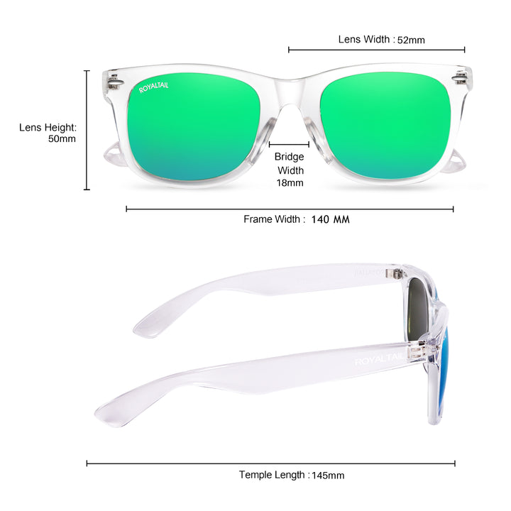royaltail green aqua sunglasses wayfarer