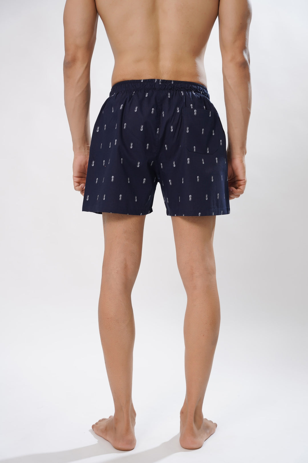 NAVY BLUE ALL OVER MINI COCONUT PRINTED MENS BOXERS