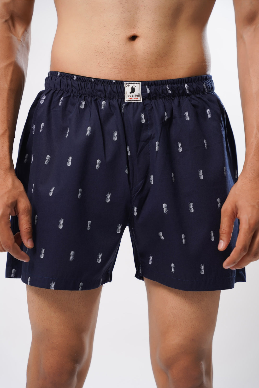 NAVY BLUE ALL OVER MINI COCONUT PRINTED MENS BOXERS