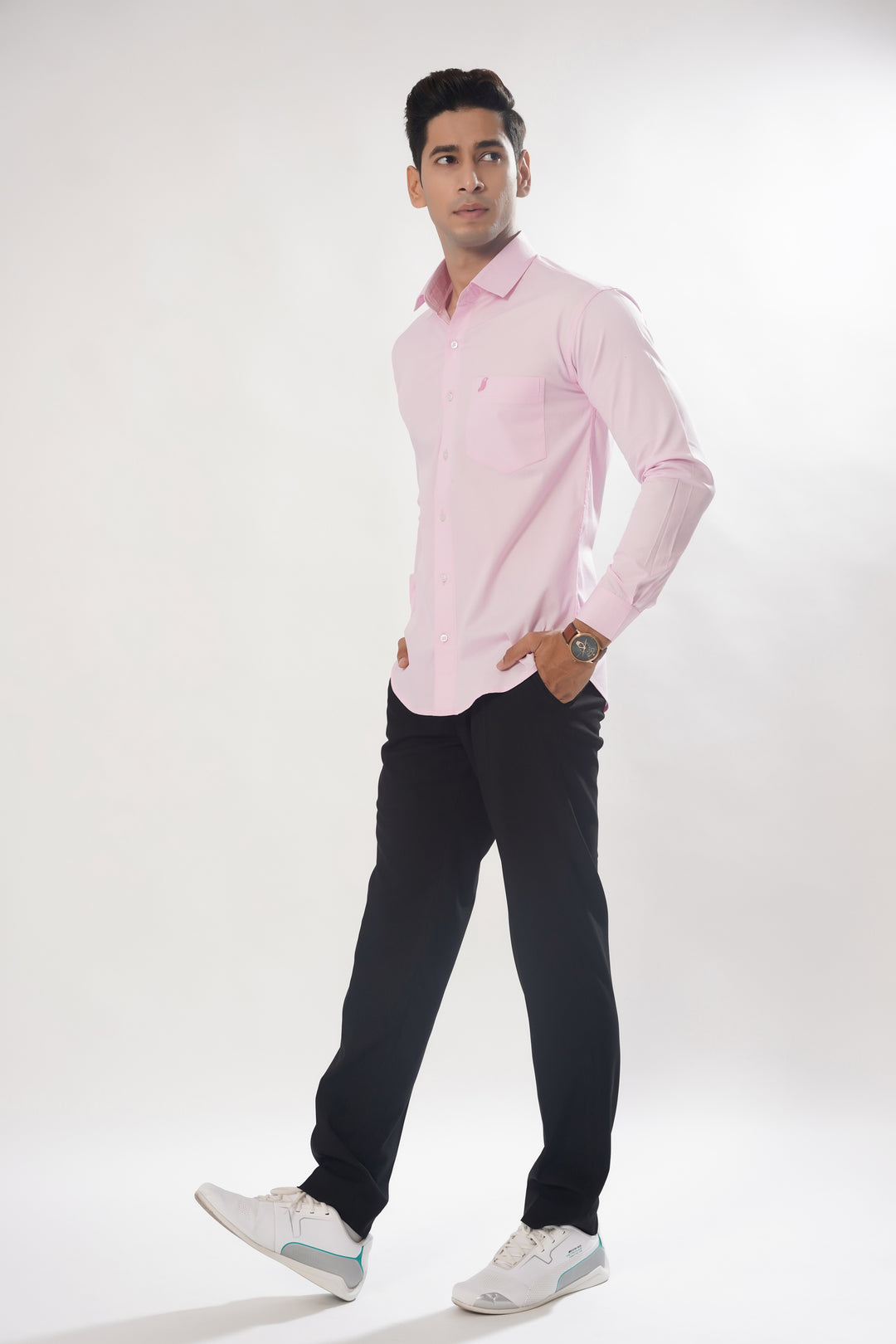 Cameo Pink Oxford Cotton Premium Plaid Shirt