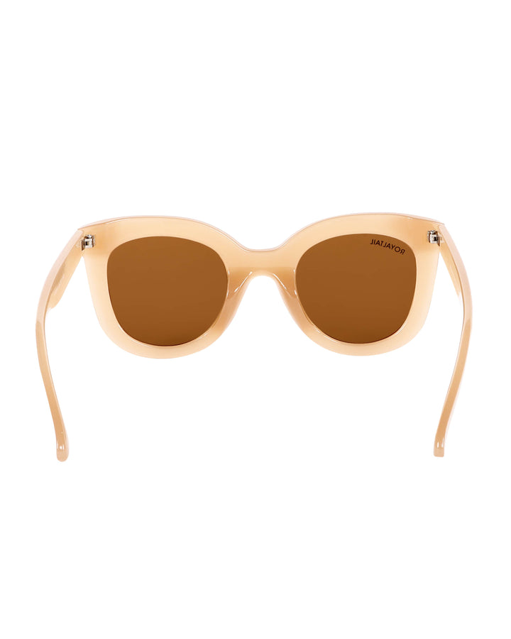 Squared Brown UV Protected Oval Sunglasses RT052