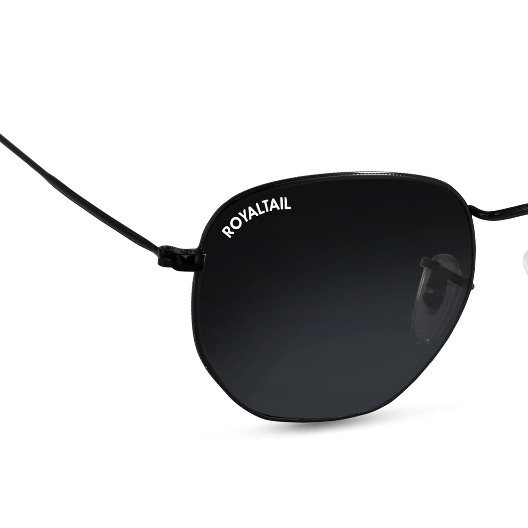 royaltail sunglasses hexagonal rt black round