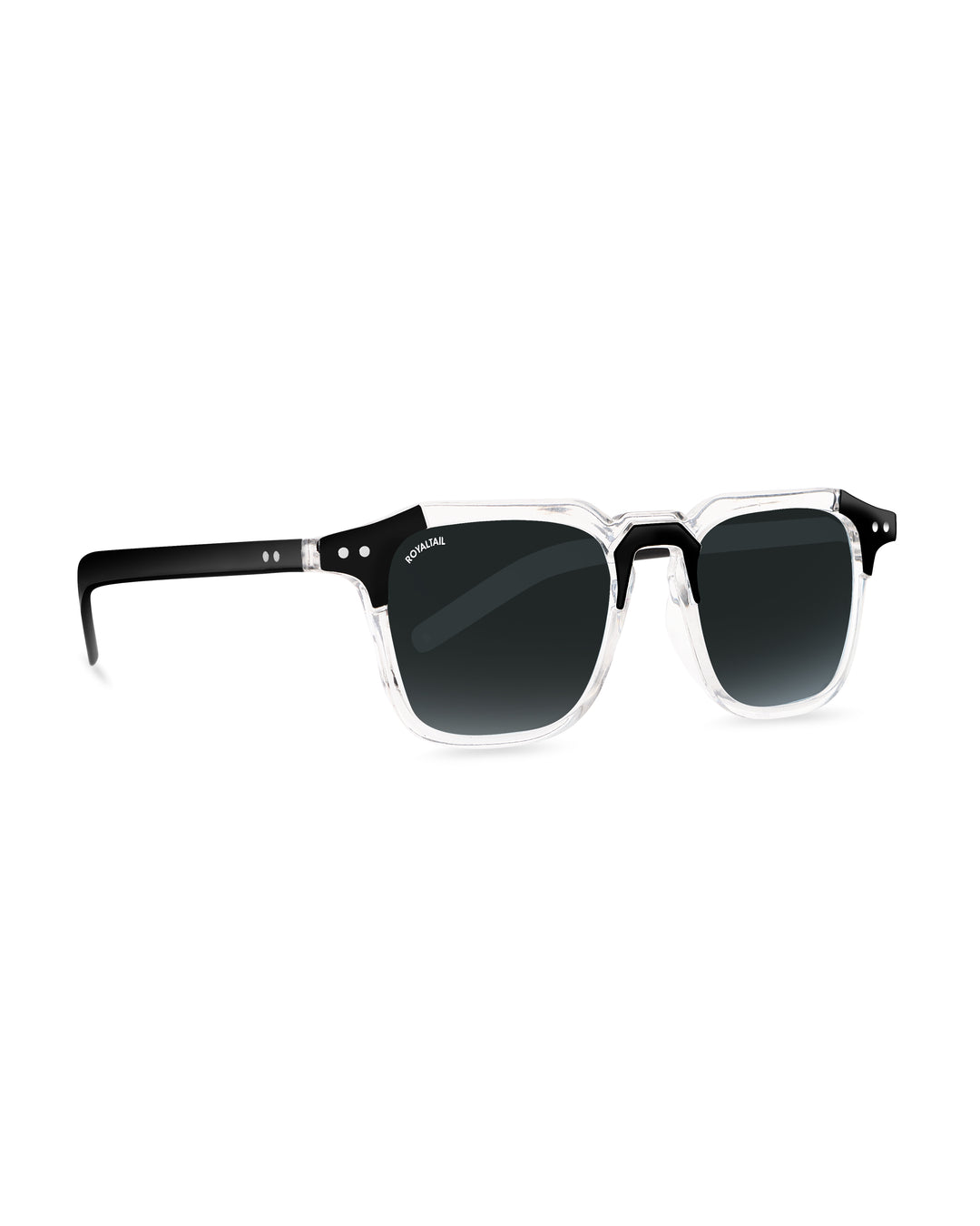 Black Glass and Black Frame Square Kingsman-01 Series Sunglasses - Royaltail